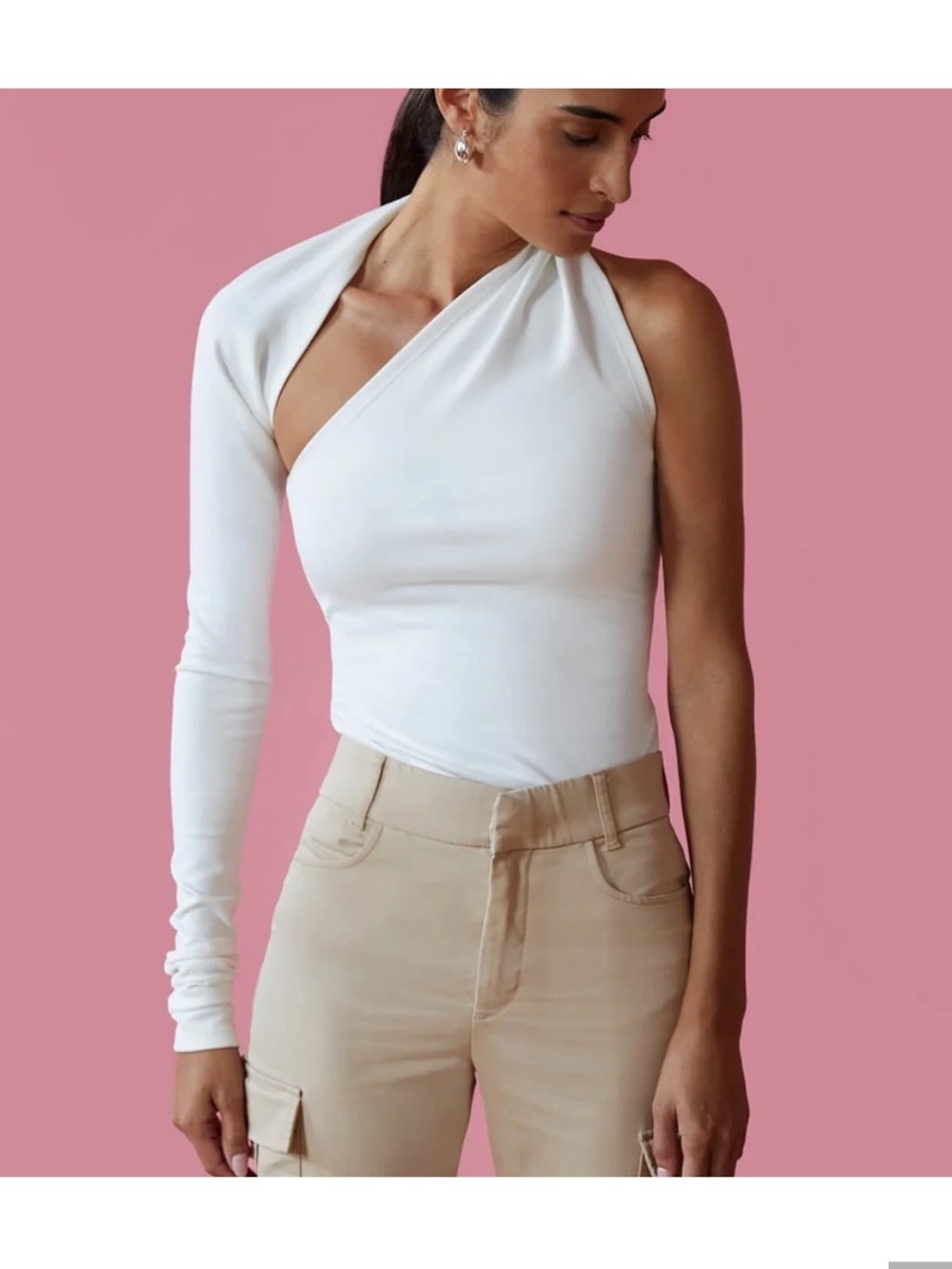 Marcella New York Manhattan Elegant One-Shoulder Asymmetrical Top